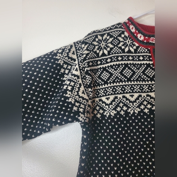 Womens Vintage L.L.Bean Nordic Fairisle Heavy Apres Ski Sweater Size Small - Picture 4 of 13